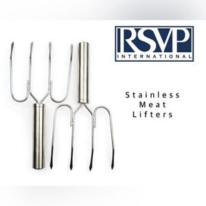 RSVP stainless steel meat/roast lifters-Thanksgiving, Christmas Dinners- New